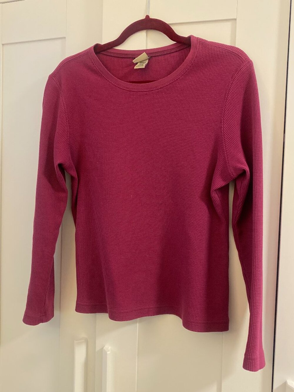 Vintage purple waffle knit henley 100% cotton